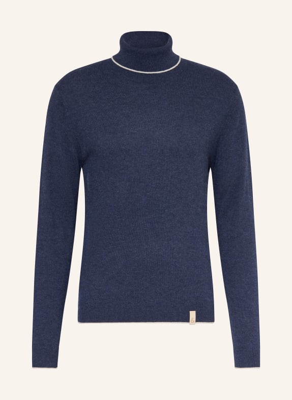 COLOURS & SONS Rollkragenpullover mit Merinowolle DUNKELBLAU