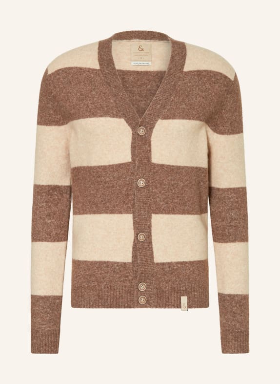 COLOURS & SONS Strickjacke BRAUN / BEIGE