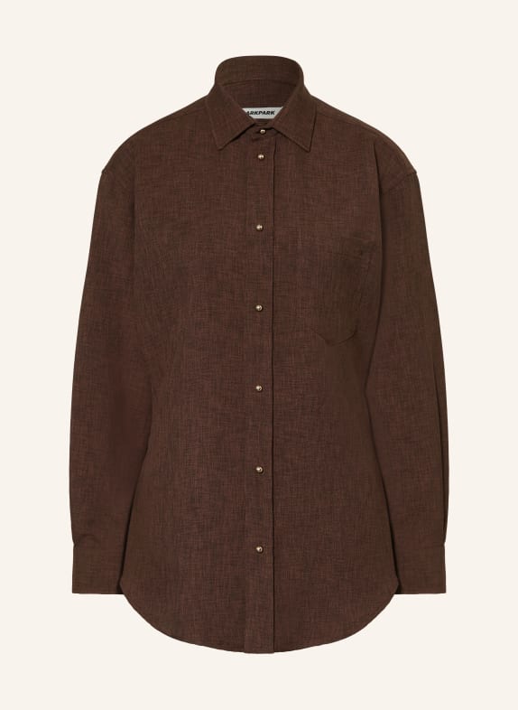 DARKPARK Hemdbluse ANNE DUNKELBRAUN / GOLD