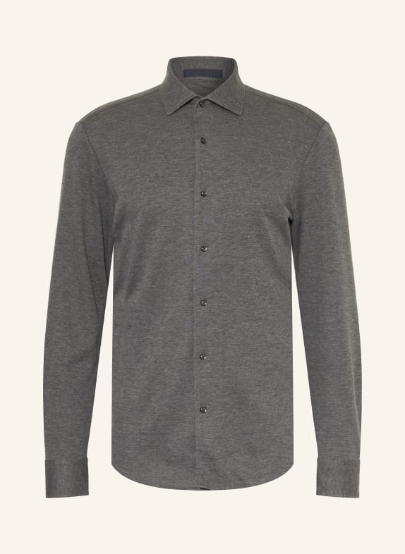 BOSS Steppjacke CORBINIAN mit abnehmbarer Kapuze DUNKELGRAU