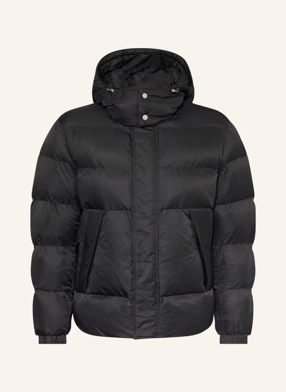 BOSS Steppjacke CORBINIAN mit abnehmbarer Kapuze SCHWARZ