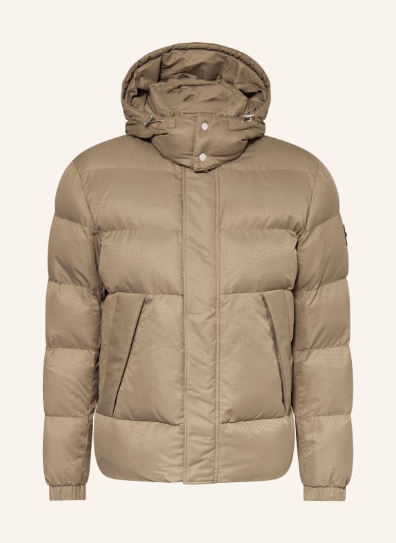 BOSS Steppjacke CORBINIAN mit abnehmbarer Kapuze BEIGE