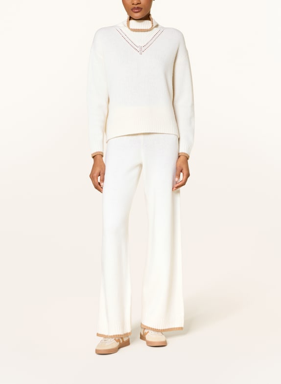 HERNO pull-over CRÈME / MARRON CLAIR
