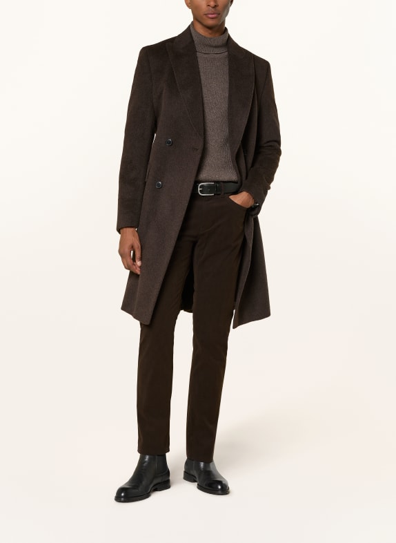BOSS Cordbyxor DELAWARE Slim Fit 202 DARK BROWN