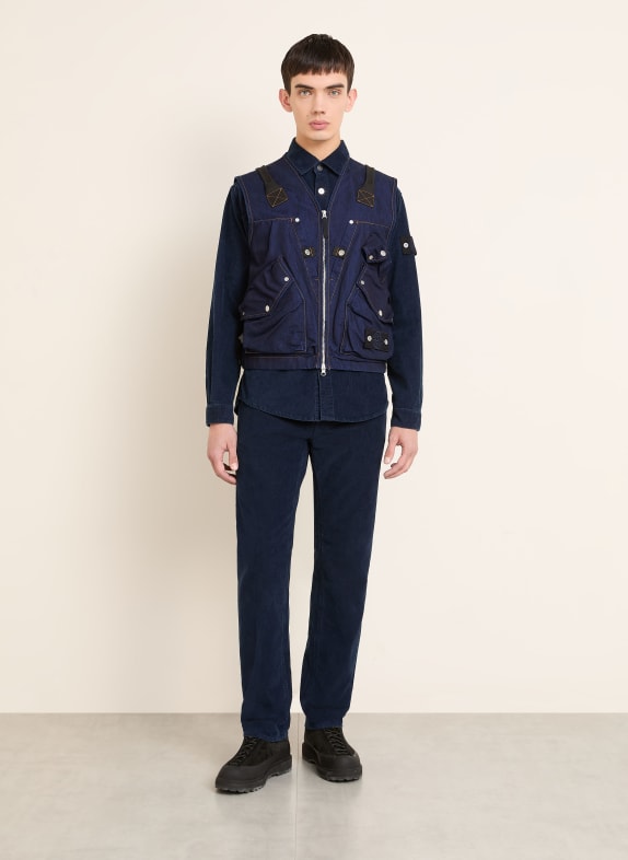 STONE ISLAND Jeansweste DENIM PROJECT DUNKELBLAU