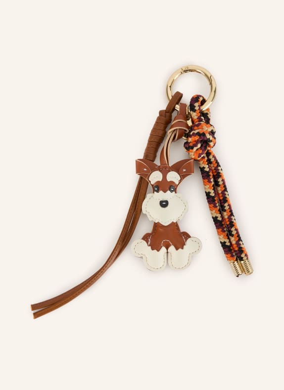 ViaMailBag Taschenanhänger COGNAC / ORANGE / SCHWARZ