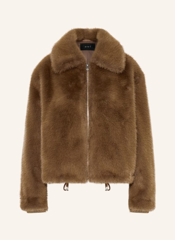 oui Kunstfell-Jacke DUNKELBRAUN