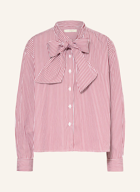 lilienfels Schluppenbluse HELLROT / WEISS