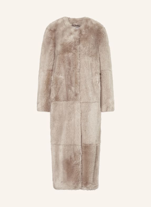 STAND STUDIO Kunstfell-Mantel HILMA HELLGRAU