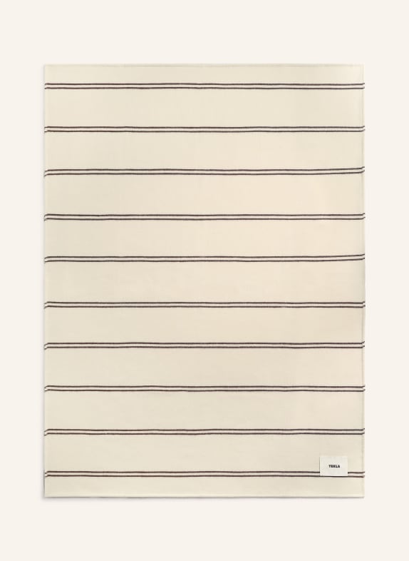 TEKLA Plaid TMAVĚ ČERVENÁ / BÍLÁ