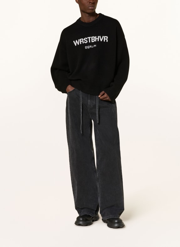 WRSTBHVR Oversized trui ELIAM ZWART
