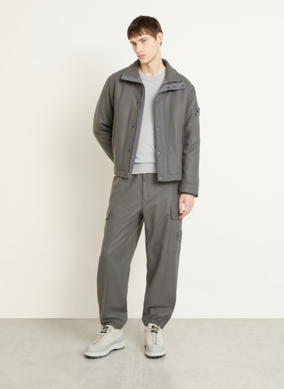 STONE ISLAND Cargohose GHOST aus Flanell GRAU