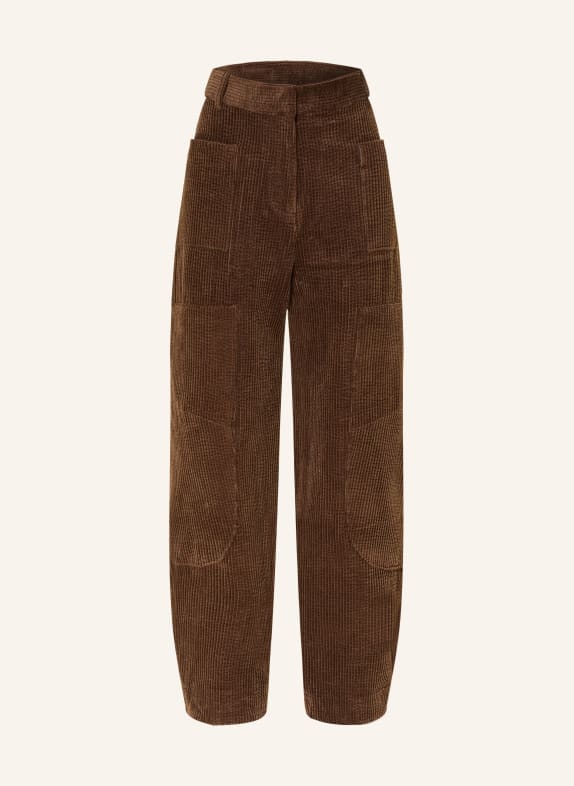 GANNI Cordhose DUNKELBRAUN