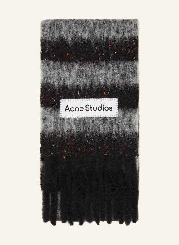 Acne Studios Schal mit Alpaka SCHWARZ / GRAU