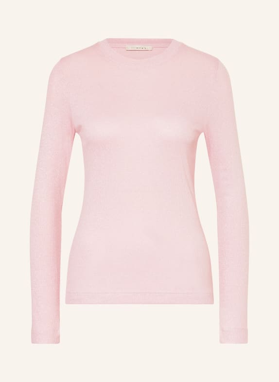 lilienfels Longsleeve mit Glitzergarn HELLROSA