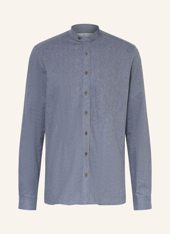 Johann & Johanna Trachtenhemd Tailored Fit mit Stehkragen BLAUGRAU