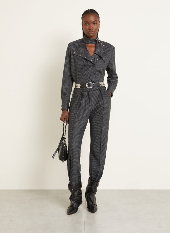 ISABEL MARANT Jumpsuit RHEANE DUNKELGRAU / HELLGRAU