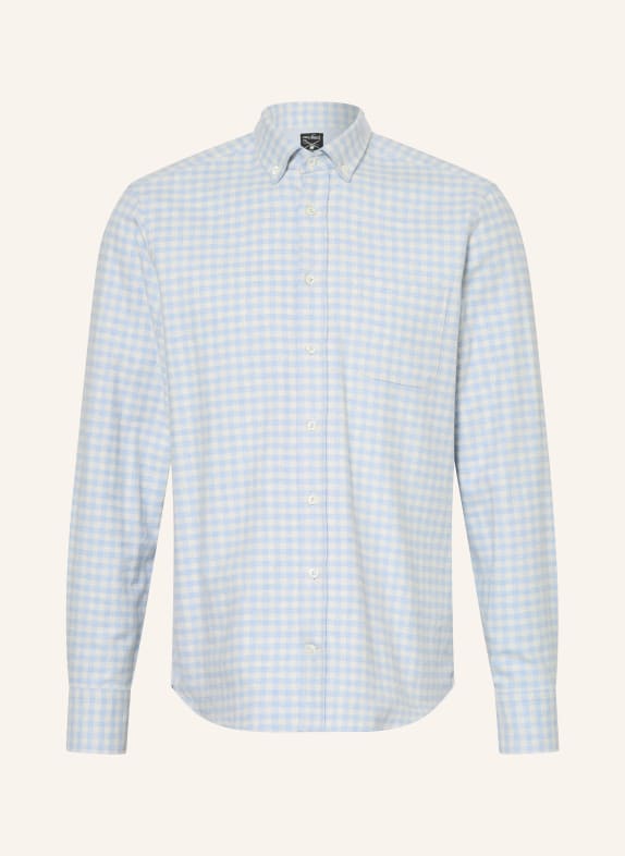 van Laack Flanellhemd ROY Tailored Fit ECRU / HELLBLAU