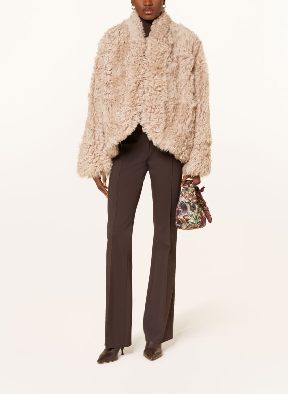 REMAIN Lederjacke zum Wenden TAUPE