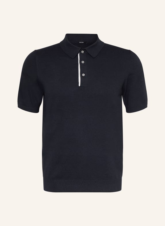 REISS Koszulka polo z dzianiny FINCH regular fit GRANATOWY