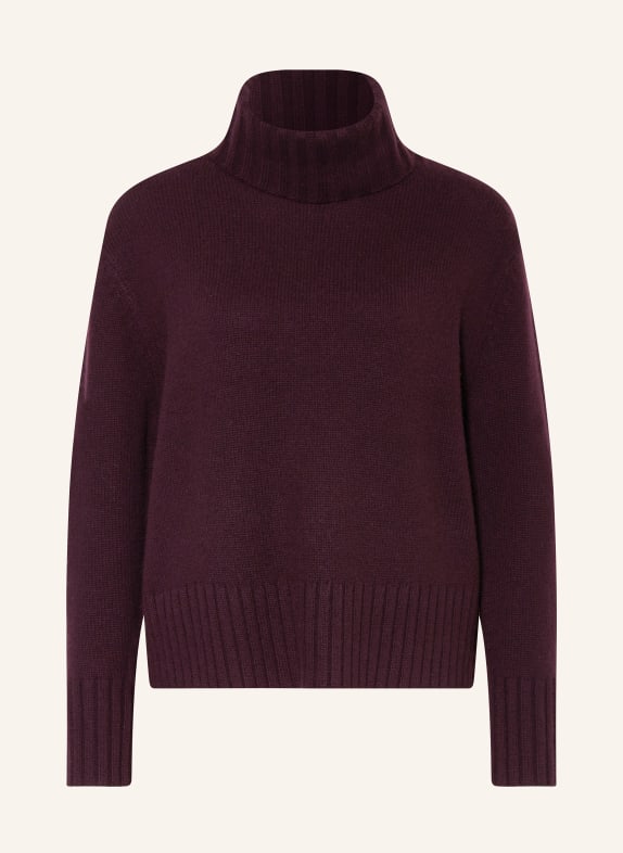 MRS & HUGS Rollkragenpullover mit Cashmere DUNKELLILA