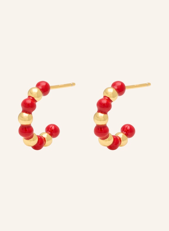 LULU Copenhagen Hoop earrings LULU1779 GOLD / RED