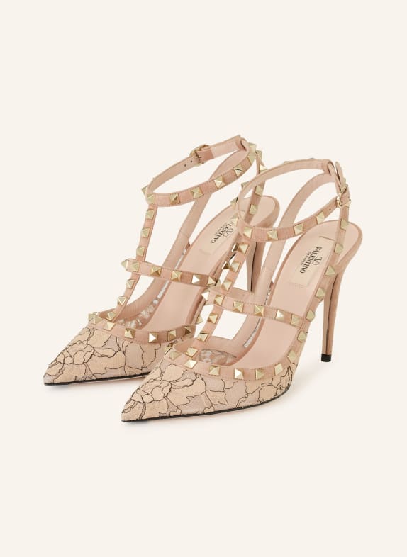 VALENTINO GARAVANI Slingpumps ROCKSTUD mit Nieten BEIGE