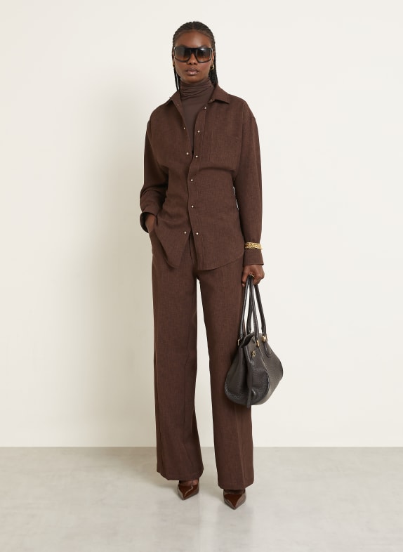 DARKPARK Marlene-broek MARRON FONCÉ