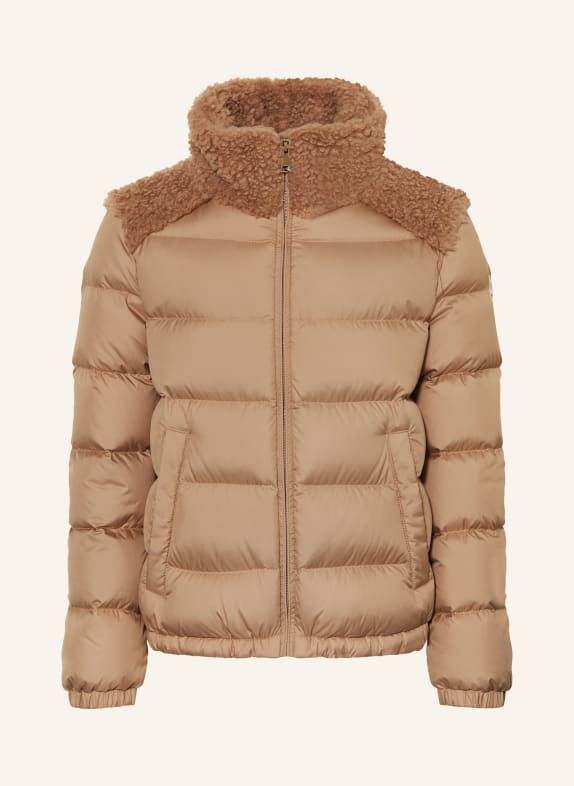MONCLER enfant Kurtka puchowa VARD z futerkiem teddy CAMELOWY