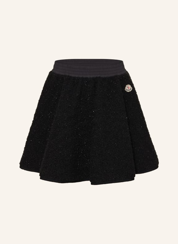 MONCLER enfant Spódnica z błyszczącą nicią CZARNY