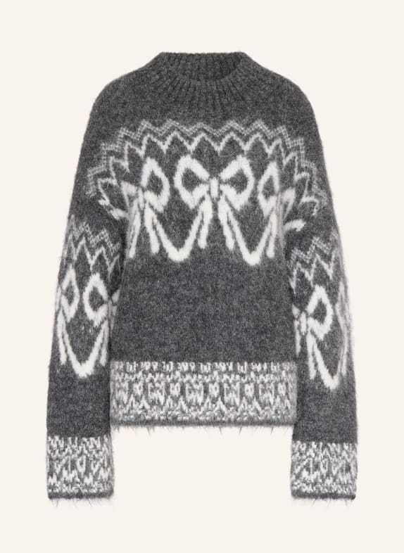 MRS & HUGS Pullover mit Alpaka DUNKELGRAU / ECRU