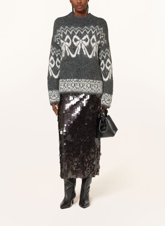 MRS & HUGS Trui met alpaca DONKERGRIJS / ECRU