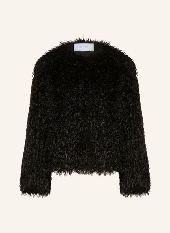 MRS & HUGS Kunstfell-Jacke SCHWARZ