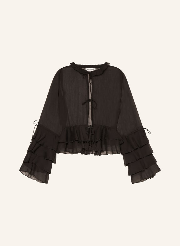 SOFIE SCHNOOR Blusenshirt MACISW mit Volants SCHWARZ