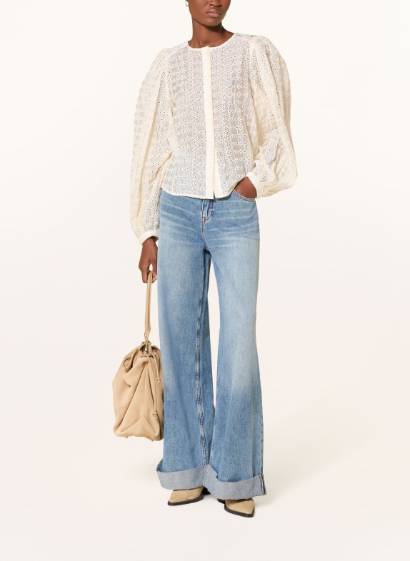 SOFIE SCHNOOR Blouse CORASW van opengewerkte kant BEIGE