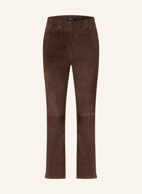 ARMA Leren broek KAMILLIA MARRON FONCÉ