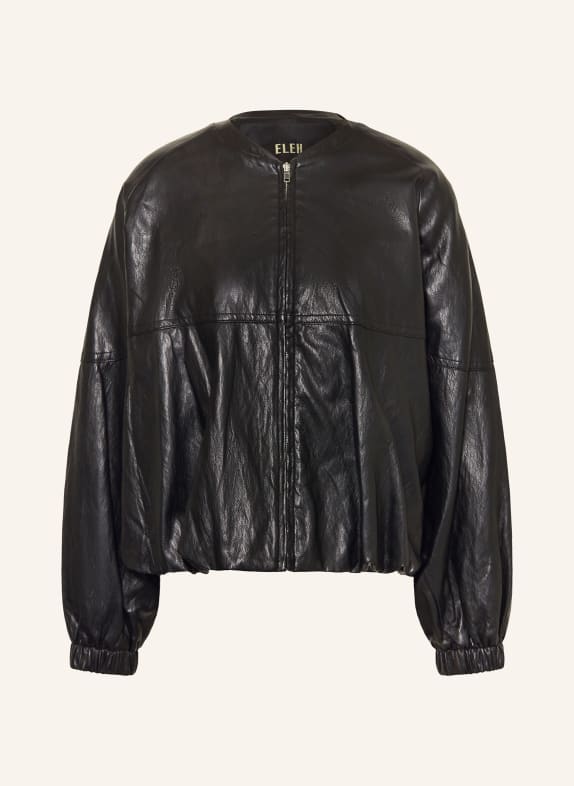 ELEH Kurtka imitująca skórę CZARNY