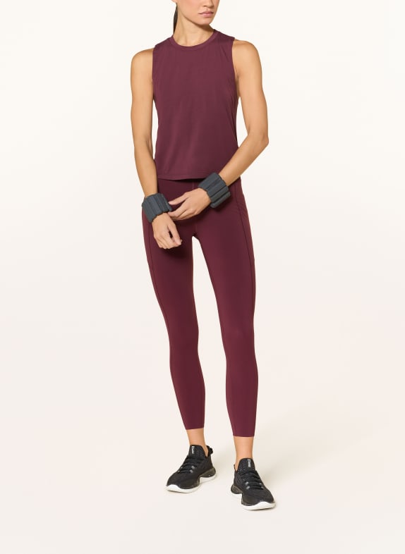 Sweaty Betty Functionele tanktop SOFT FLOW DONKERROOD