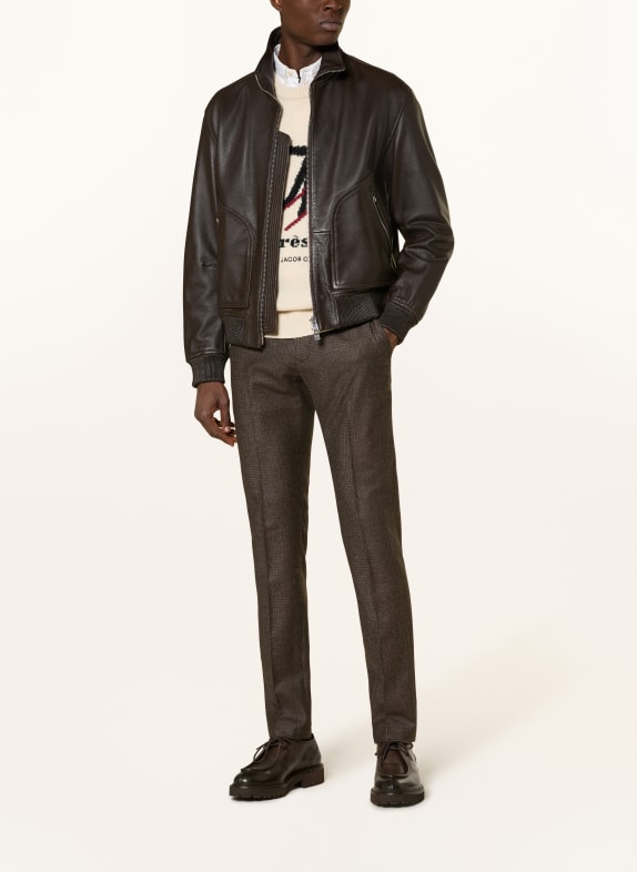 JACOB COHEN Chino Regular Fit MARRON FONCÉ / BRUIN / ECRU
