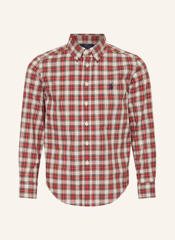 POLO RALPH LAUREN Hemd ROT / DUNKELGRÜN / WEISS