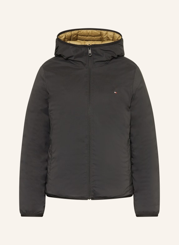TOMMY HILFIGER Daunenjacke zum Wenden CAMEL / SCHWARZ