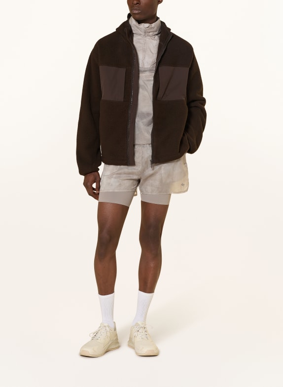 247 REPRESENT fleecejack MARRON FONCÉ