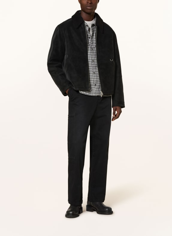 REPRESENT Overjacket in leerlook ZWART