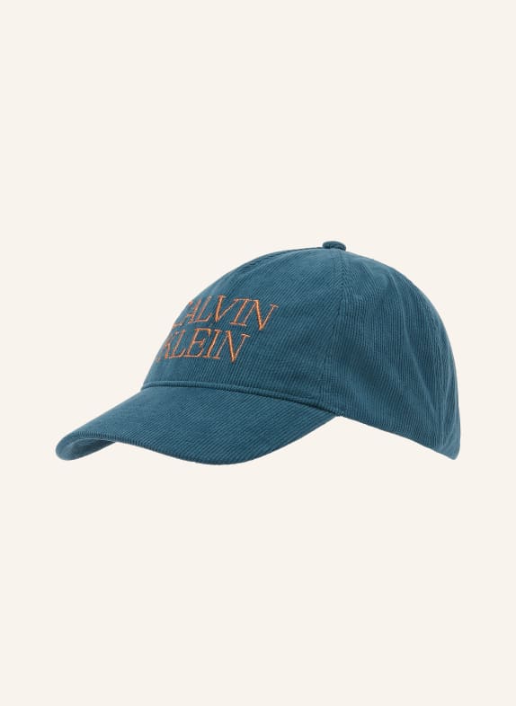 Calvin Klein Cord-Cap PETROLEJOVÁ
