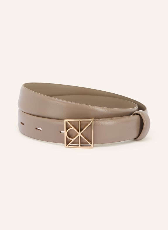 Calvin Klein Ledergürtel BEIGE / GOLD