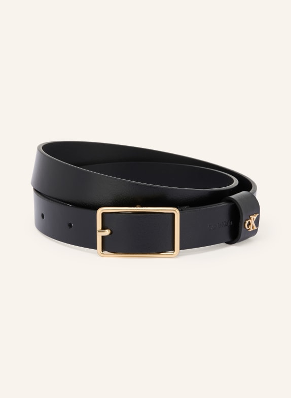 Calvin Klein Ledergürtel SCHWARZ / GOLD