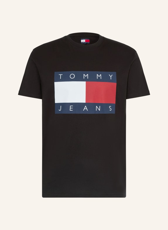 TOMMY JEANS T-Shirt SCHWARZ / ROT / WEISS