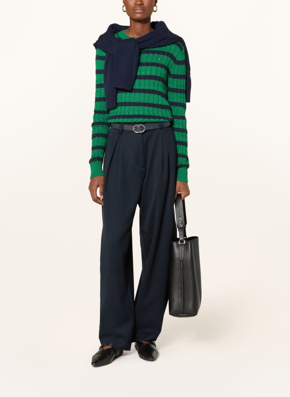 TOMMY HILFIGER trui GROEN / DONKERBLAUW
