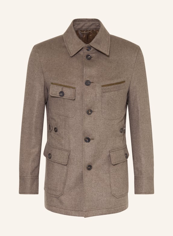 HABSBURG Janker PARTAGAS mit Cashmere und Seide BRAUN / DUNKELBRAUN