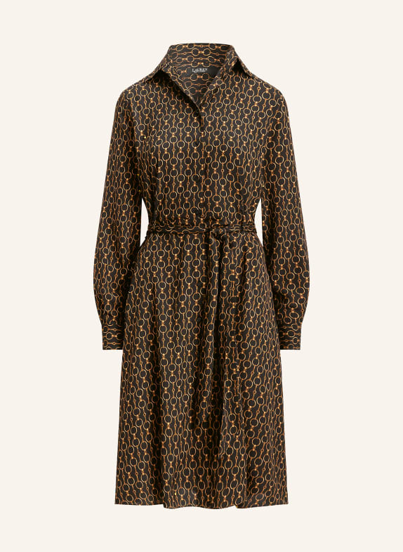 LAUREN RALPH LAUREN Hemdblusenkleid SCHWARZ / GOLD